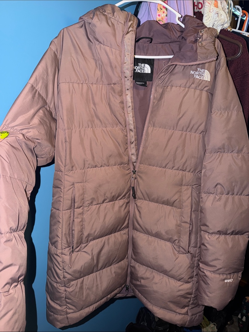 The North Face Women's Hooded Puffer Jacket - Mauve Pink